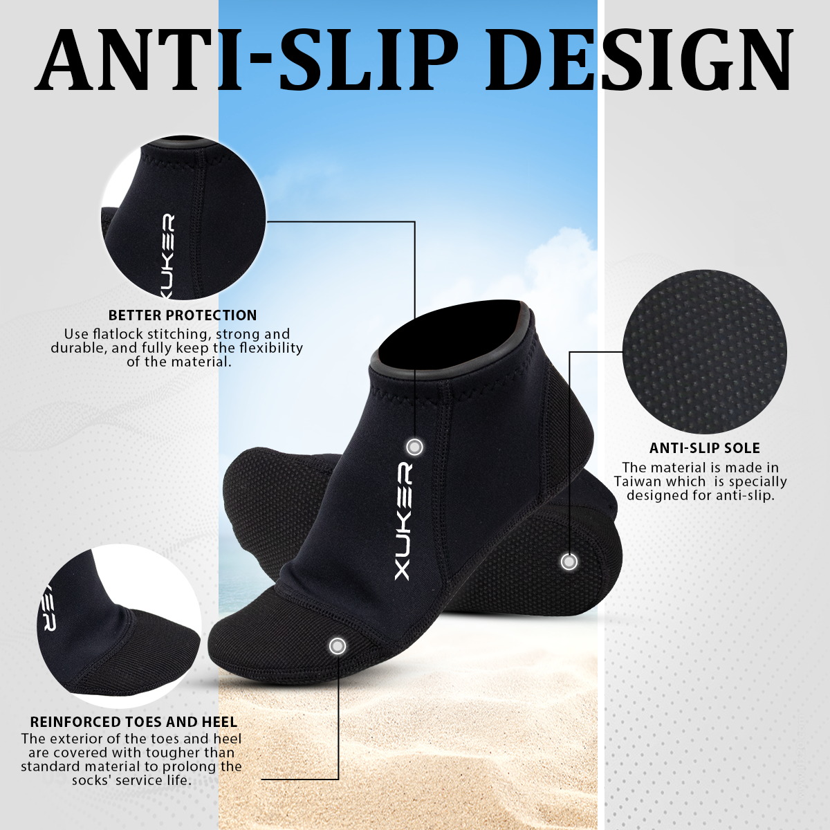 Men's Women's 3mm Neoprene Soc - Women'S Shoes Neuropathy recension och pris