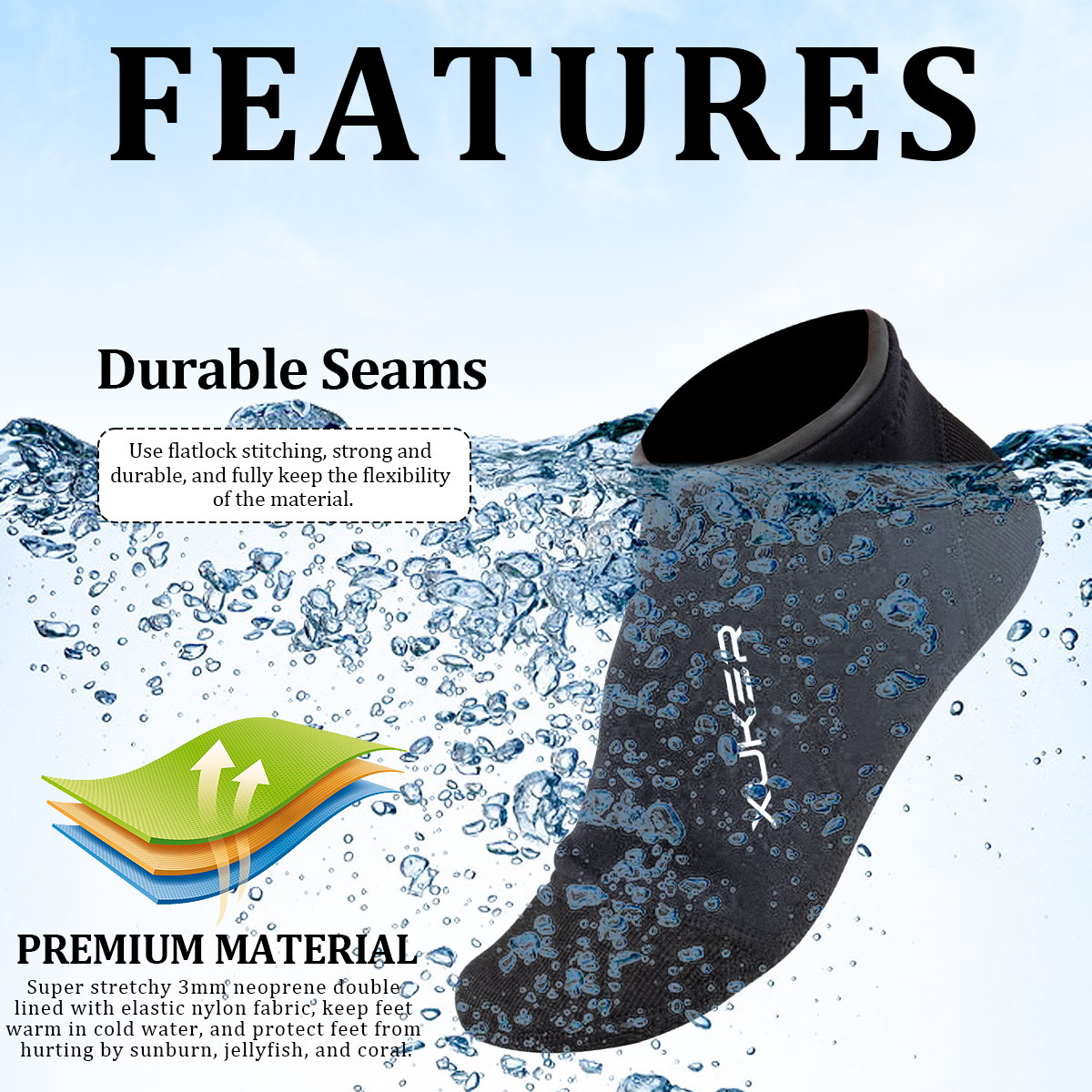 Men's Women's 3mm Neoprene Soc - Women'S Shoes Neuropathy recension och pris