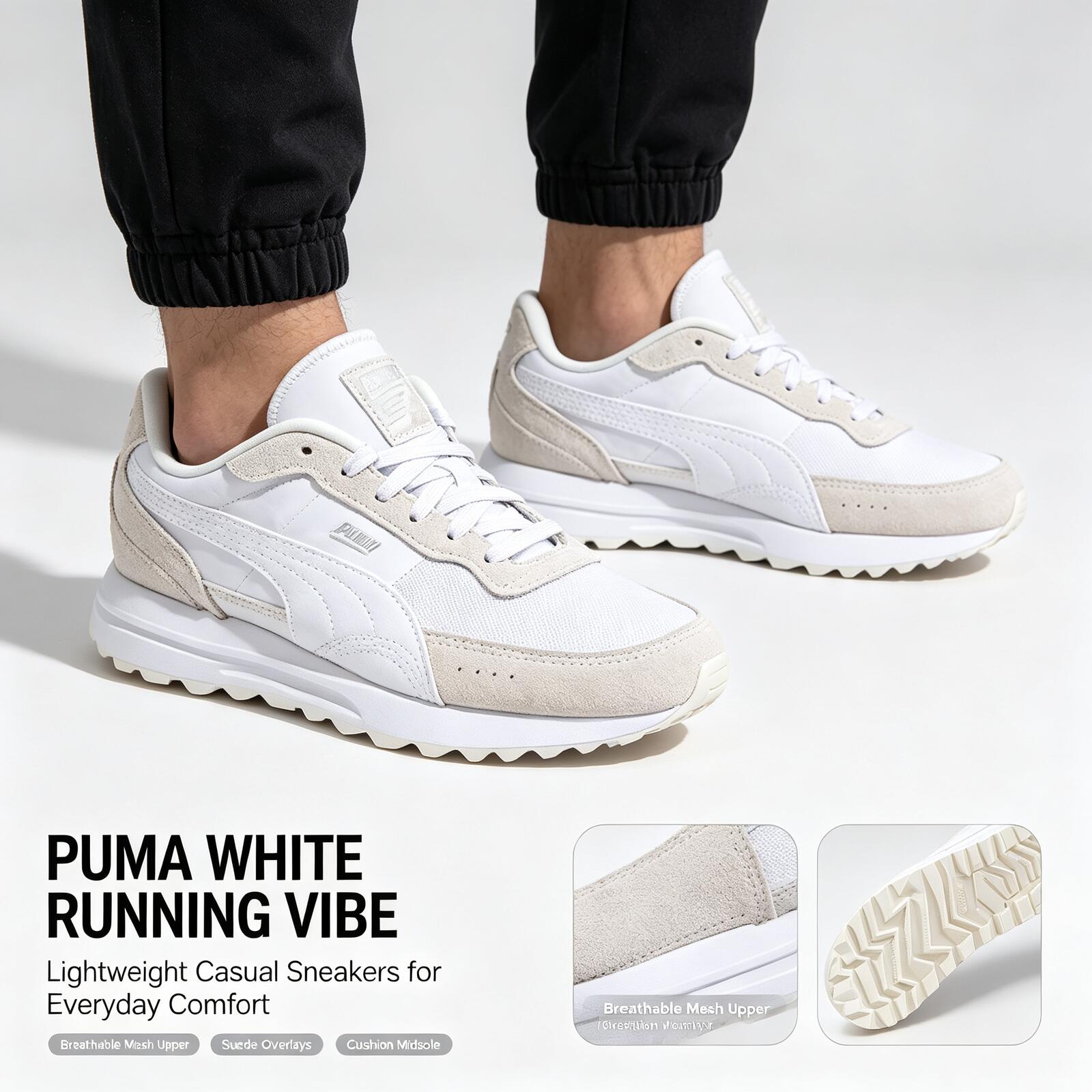 New Hot Puma White Lightweight - Women Shoes Jordan recension och pris