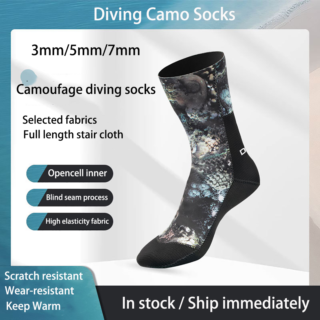 3/5/7mm Neoprene Camo Diving S - Women'S Shoes Neuropathy recension och pris