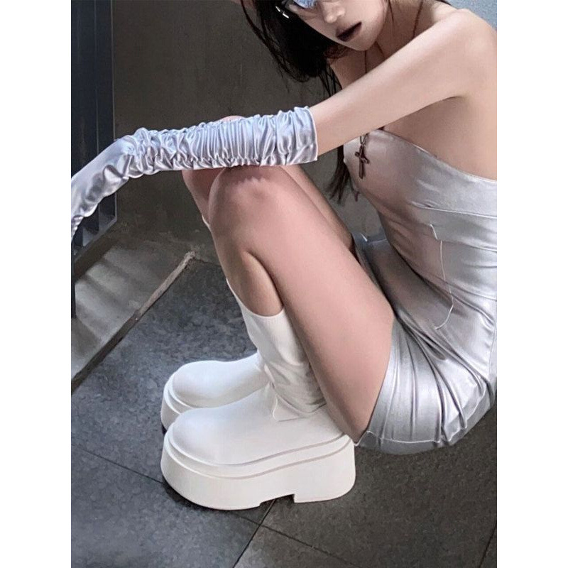 Thick soled long tube boots fo - Sock Boot Women recension och pris